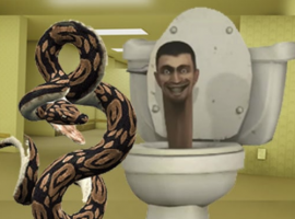 Python Snake Kill Skibidi Toilet Backrooms